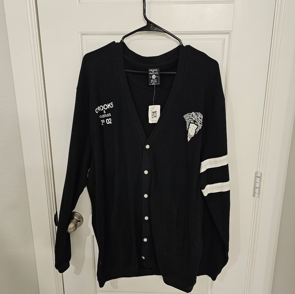 Crooks & Castles 2XL Cardigan Sweater